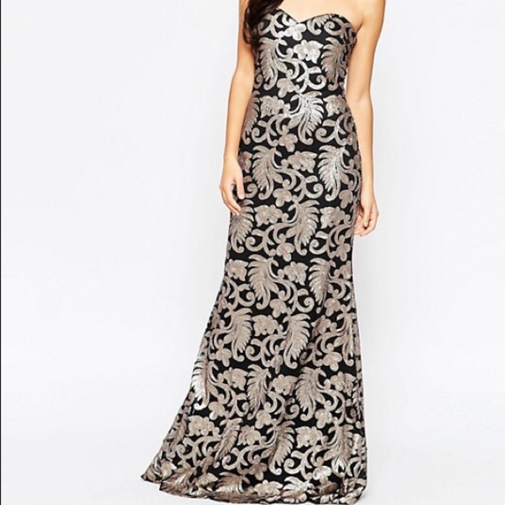 Forever Unique Fontanne Bandeau Maxi Dress